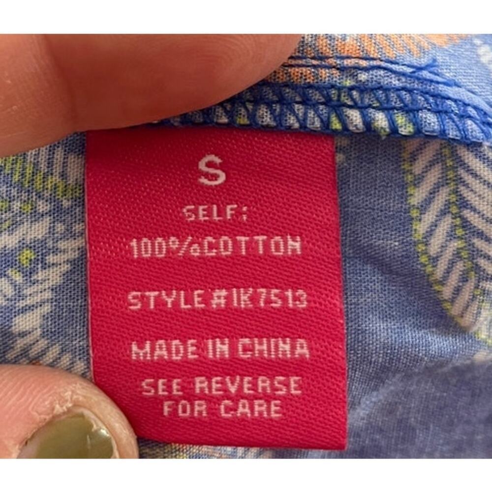 Flying Tomato Blue Floral Tiered Maxi Skirt Vacation Tropical Beach sz S Boho - Picture 5 of 6